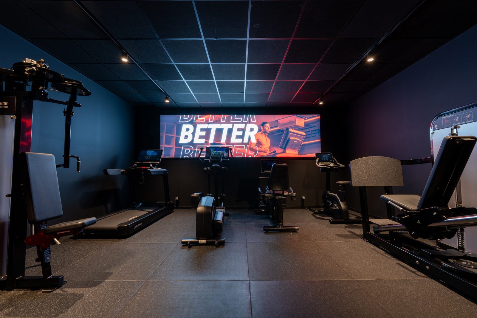 Life Fitness cardio room